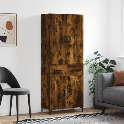 Skåp Rökfärgad Ek 69,5x34x180 cm