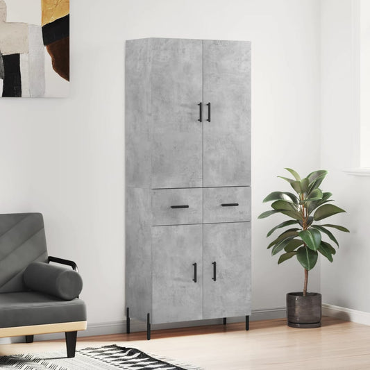 Skåp Betonggrå 69,5x34x180 cm