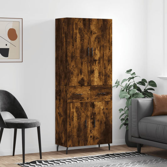 Skåp Rökfärgad Ek 69,5x34x180 cm