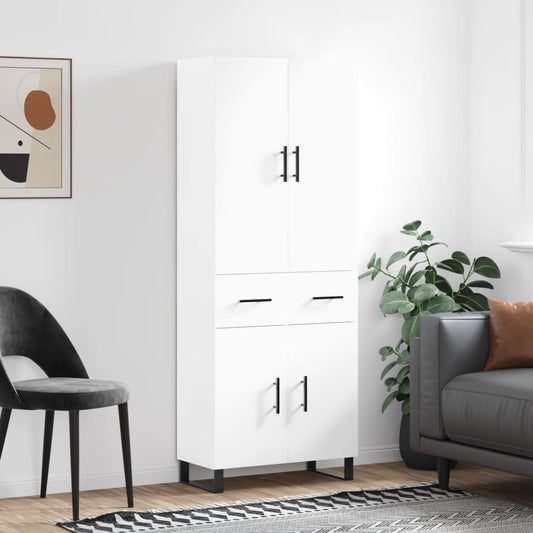 Skåp Vit 69,5x34x180 cm