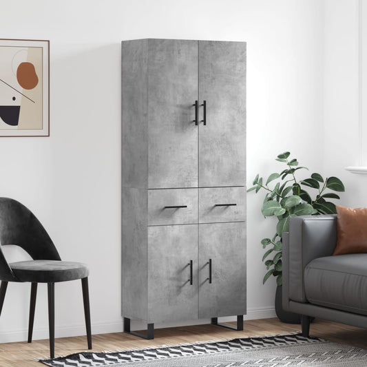 Skåp Betonggrå 69,5x34x180 cm