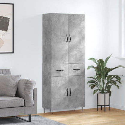 Skåp Betonggrå 69,5x34x180 cm