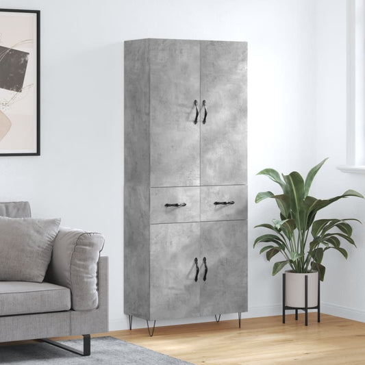 Skåp Betonggrå 69,5x34x180 cm