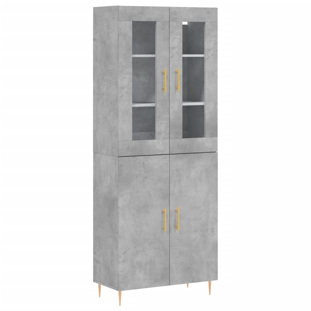 Skåp Betonggrå 69,5x34x180 cm
