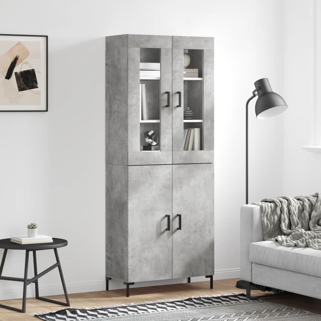 Skåp Betonggrå 69,5x34x180 cm