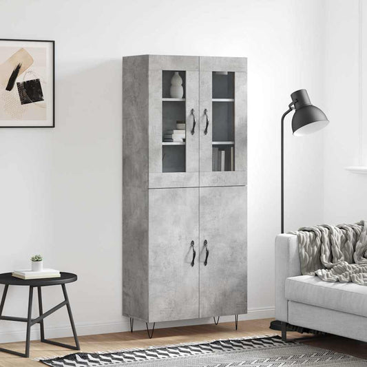 Skåp Betonggrå 69,5x34x180 cm