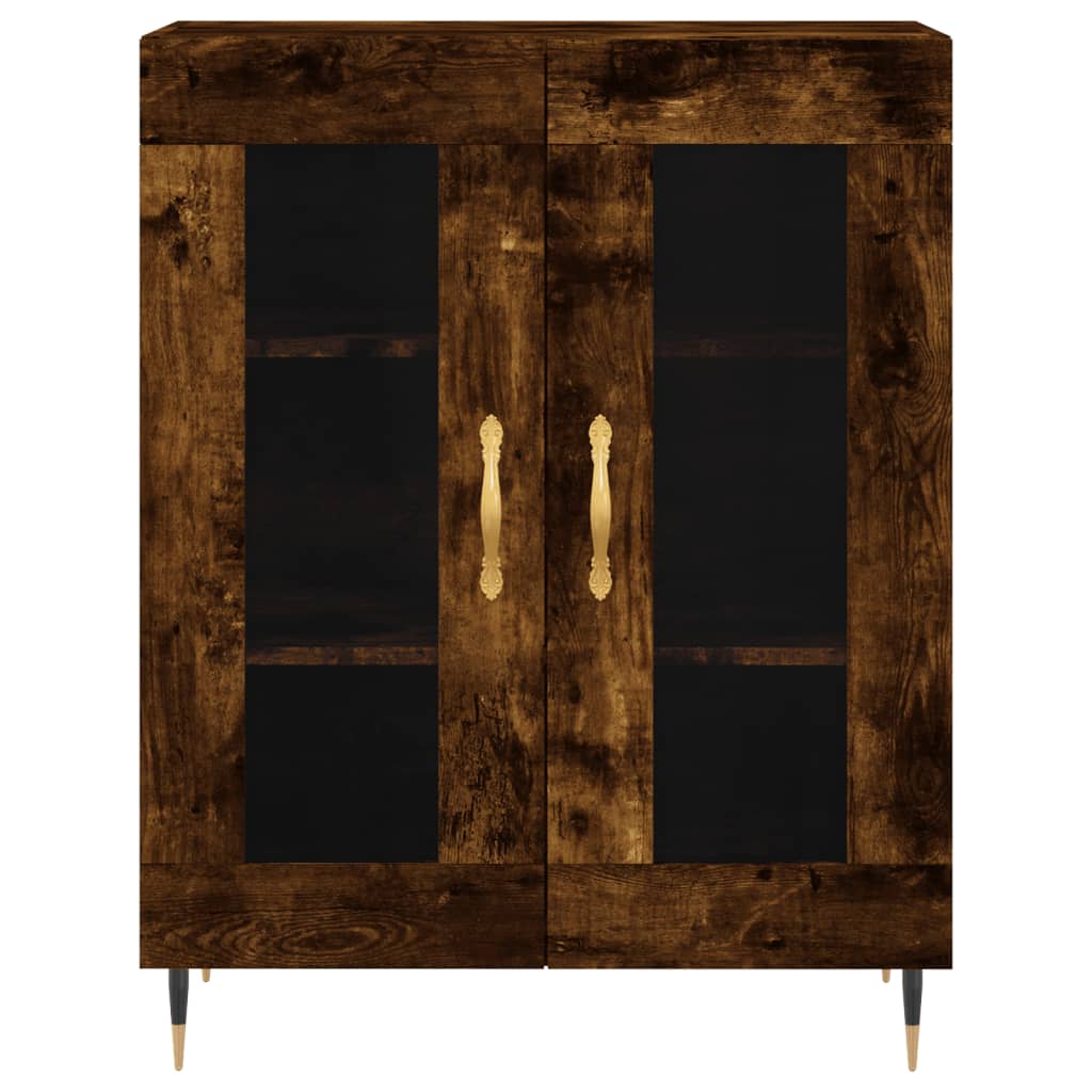Skåp Rökfärgad Ek 69,5x34x180 cm