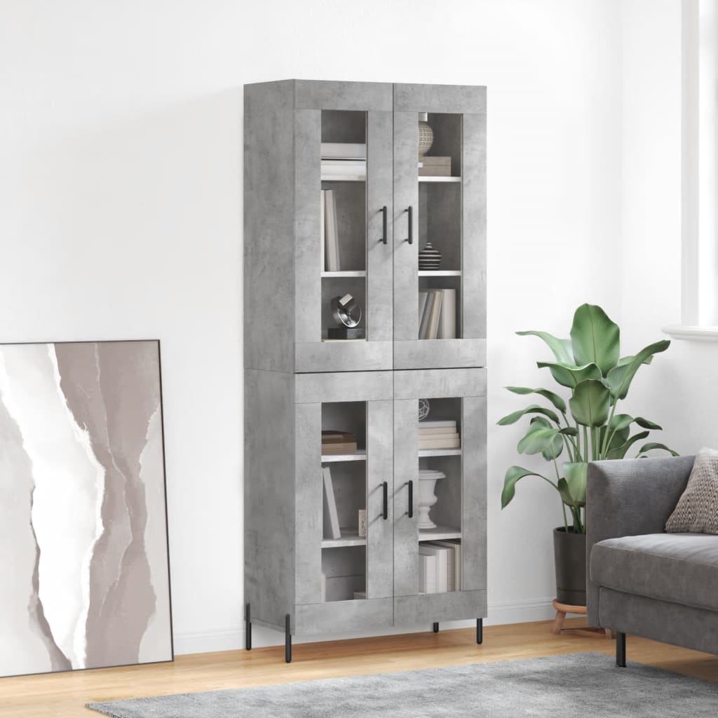 Skåp Betonggrå 69,5x34x180 cm