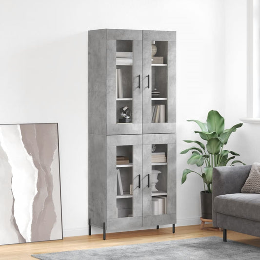 Skåp Betonggrå 69,5x34x180 cm