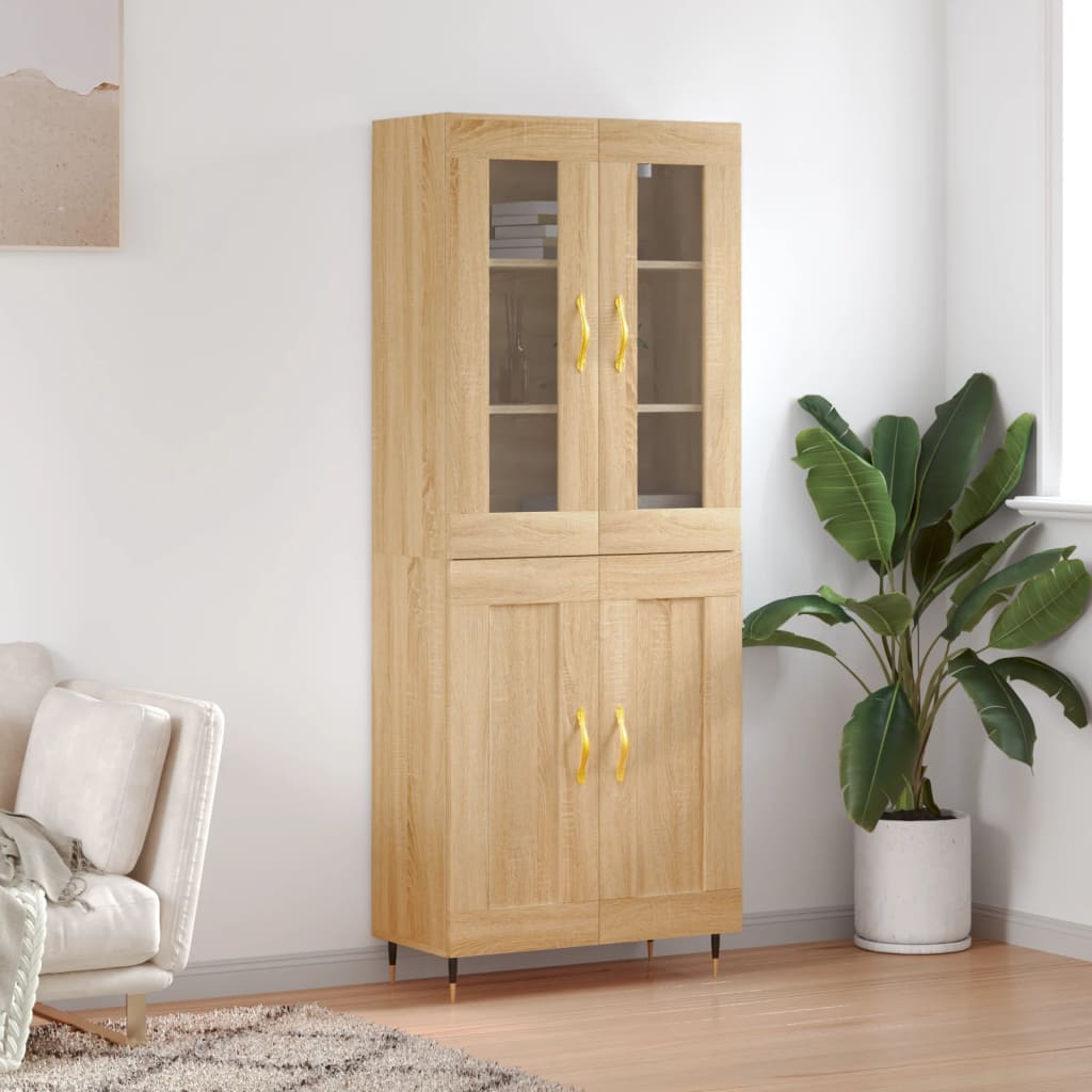 Skåp Sonoma Ek 69,5x34x180 cm