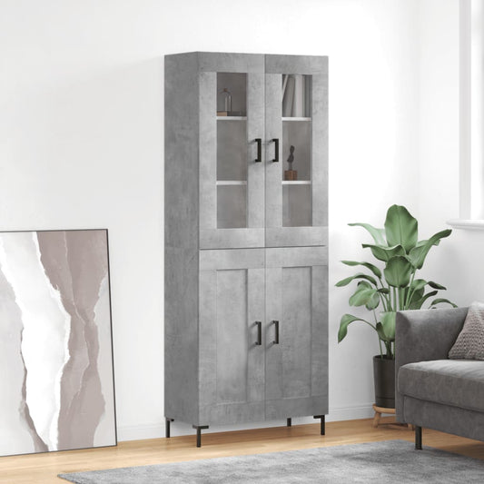 Skåp Betonggrå 69,5x34x180 cm