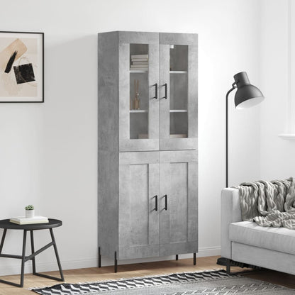 Skåp Betonggrå 69,5x34x180 cm
