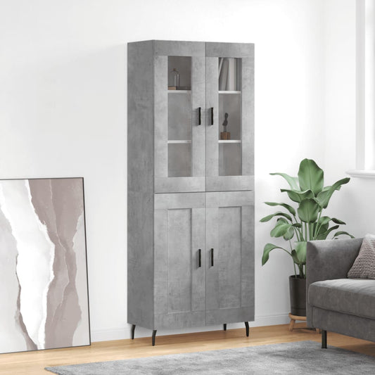 Skåp Betonggrå 69,5x34x180 cm