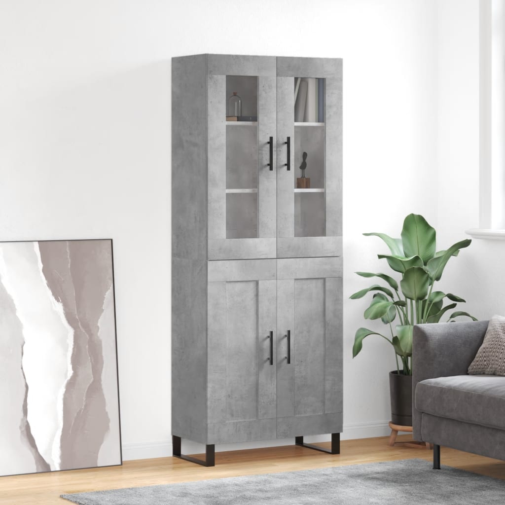 Skåp Betonggrå 69,5x34x180 cm