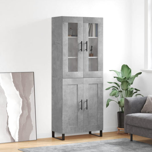 Skåp Betonggrå 69,5x34x180 cm