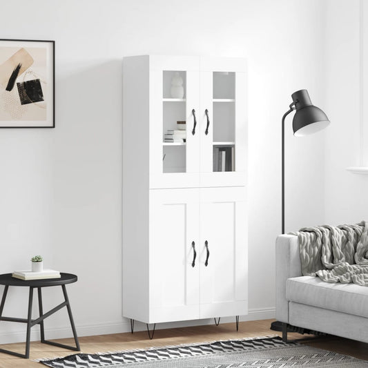 Skåp Vit 69,5x34x180 cm