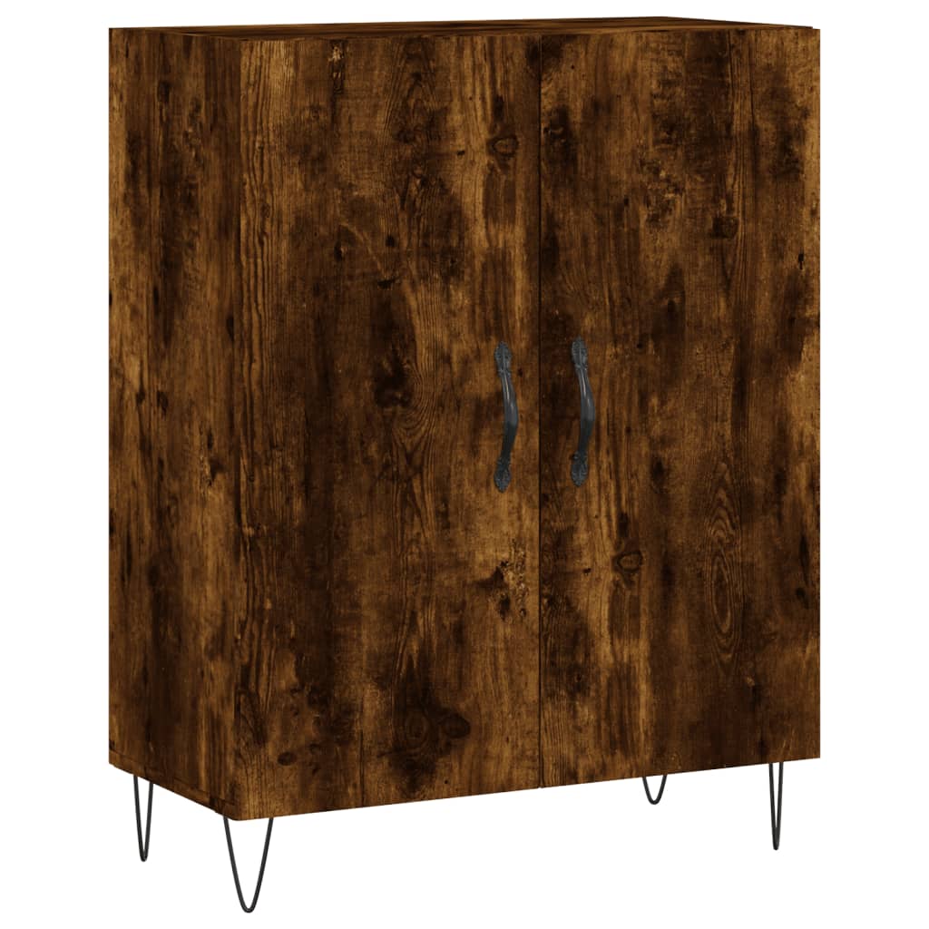 Skåp Rökfärgad Ek 69,5x34x180 cm