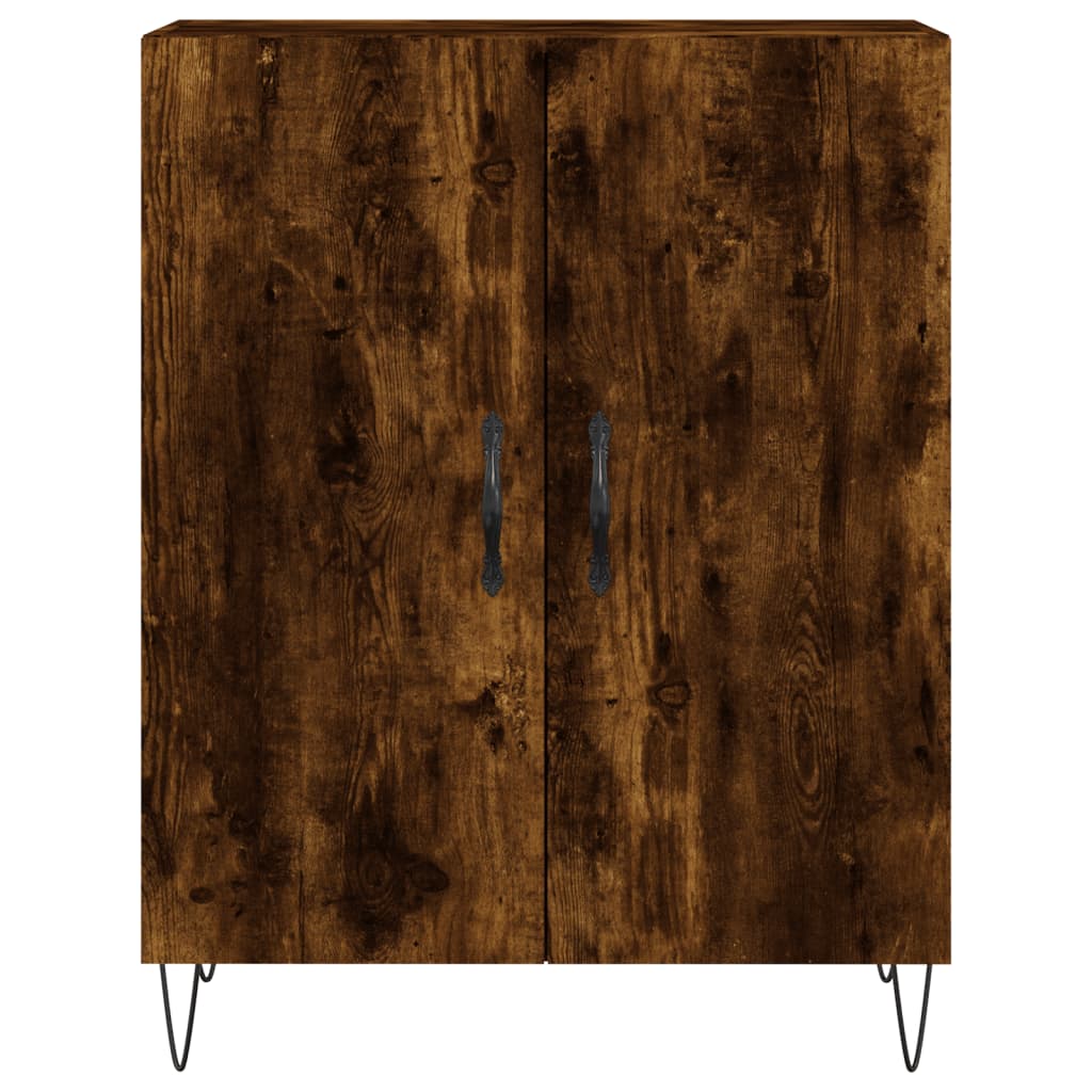 Skåp Rökfärgad Ek 69,5x34x180 cm