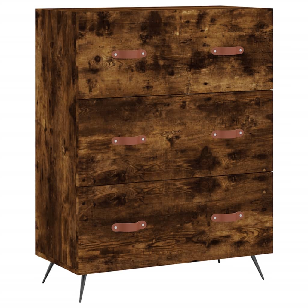 Skåp Rökfärgad Ek 69,5x34x180 cm