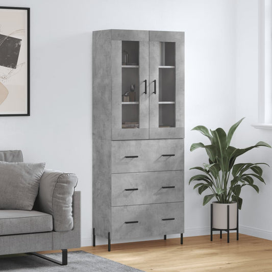 Skåp Betonggrå 69,5x34x180 cm