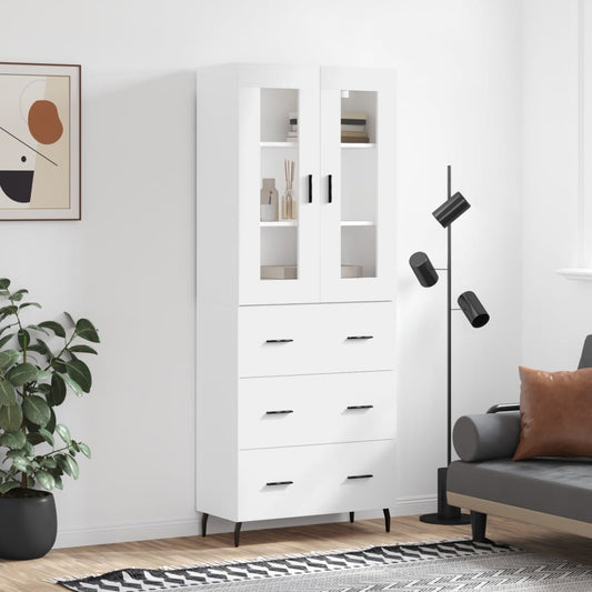 Skåp Vit 69,5x34x180 cm