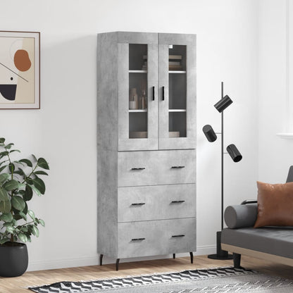 Skåp Betonggrå 69,5x34x180 cm