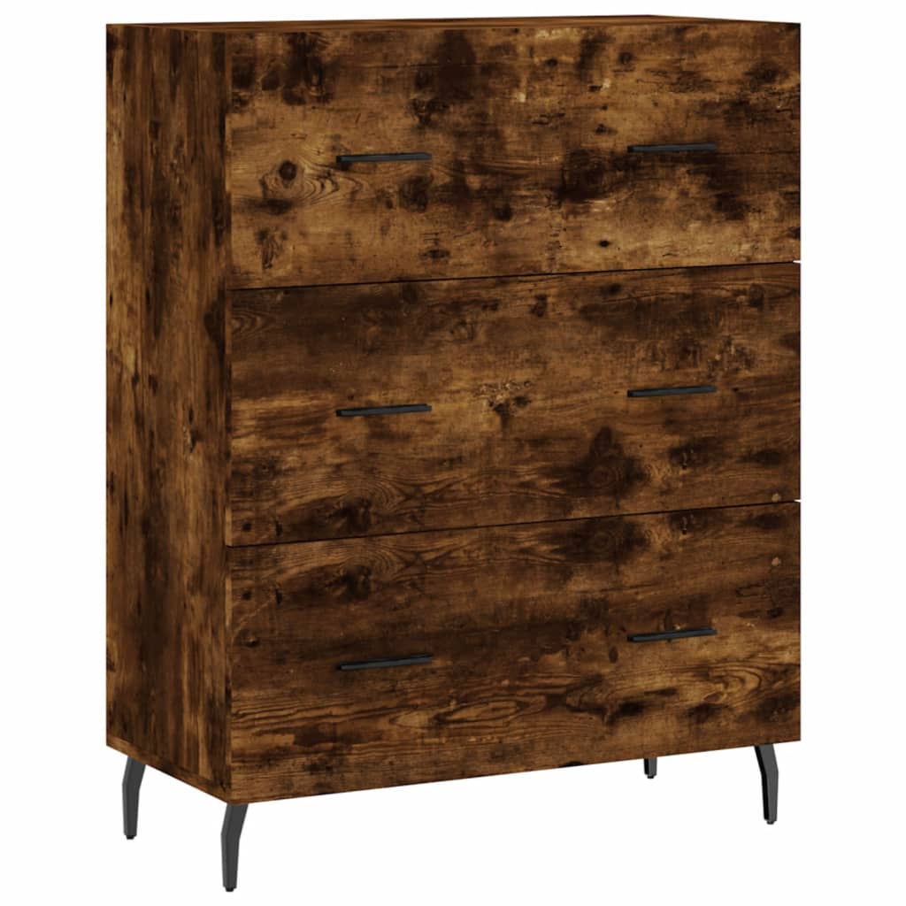 Skåp Rökfärgad Ek 69,5x34x180 cm