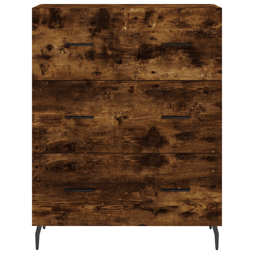 Skåp Rökfärgad Ek 69,5x34x180 cm