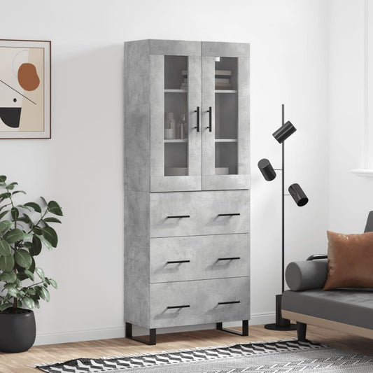 Skåp Betonggrå 69,5x34x180 cm