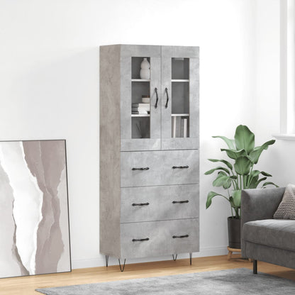 Skåp Betonggrå 69,5x34x180 cm