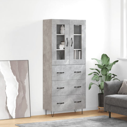 Skåp Betonggrå 69,5x34x180 cm