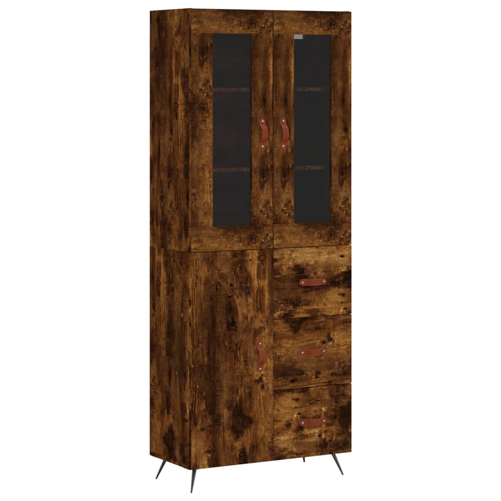 Skåp Rökfärgad Ek 69,5x34x180 cm