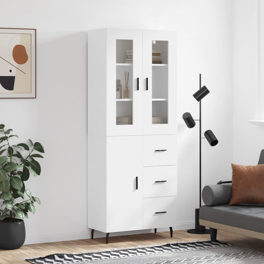 Skåp Vit 69,5x34x180 cm