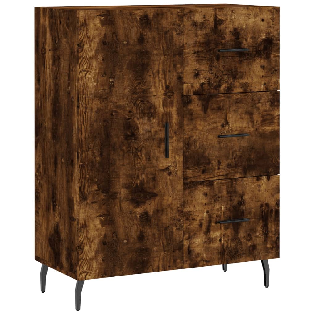 Skåp Rökfärgad Ek 69,5x34x180 cm
