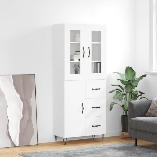 Skåp Vit 69,5x34x180 cm