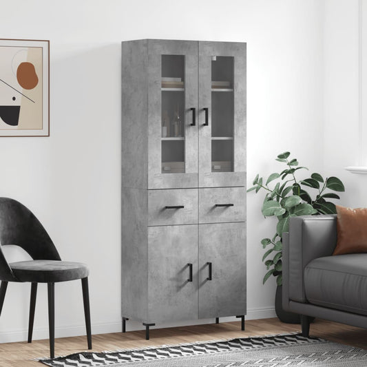 Skåp Betonggrå 69,5x34x180 cm