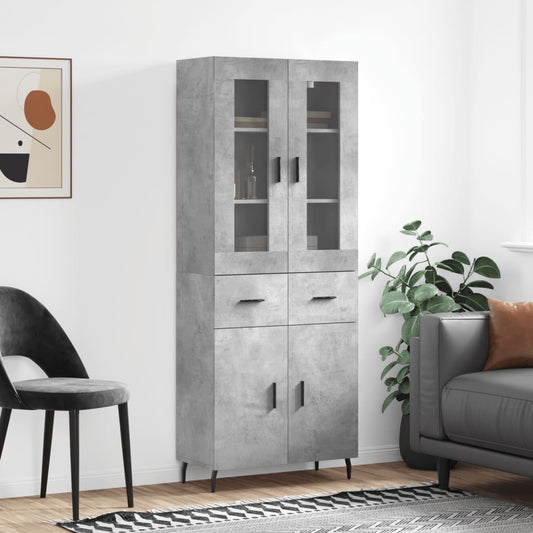 Skåp Betonggrå 69,5x34x180 cm