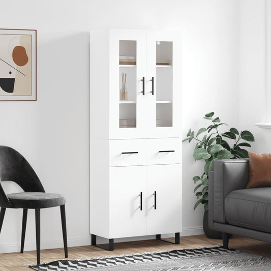 Skåp Vit 69,5x34x180 cm