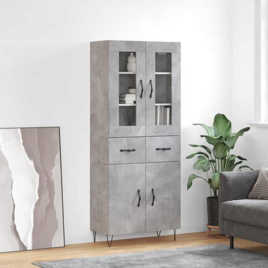 Skåp Betonggrå 69,5x34x180 cm
