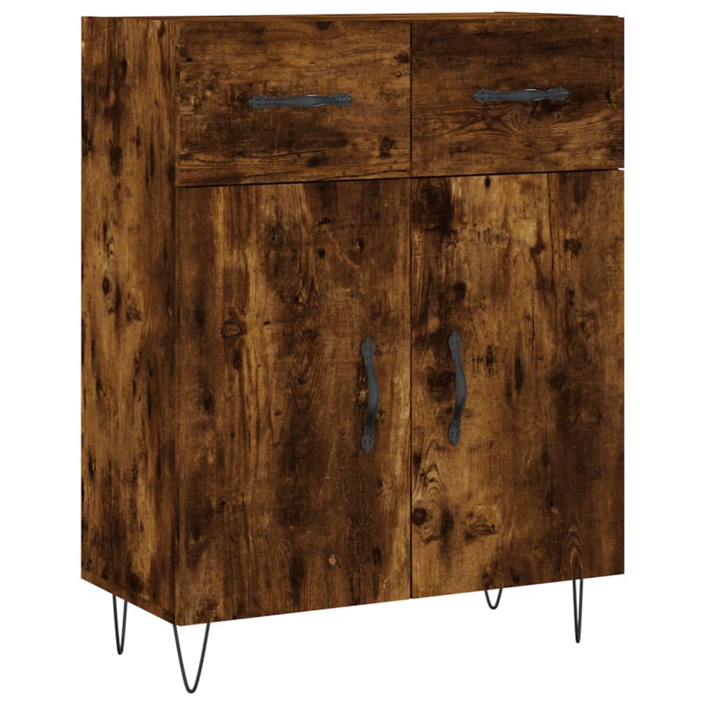 Skåp Rökfärgad Ek 69,5x34x180 cm