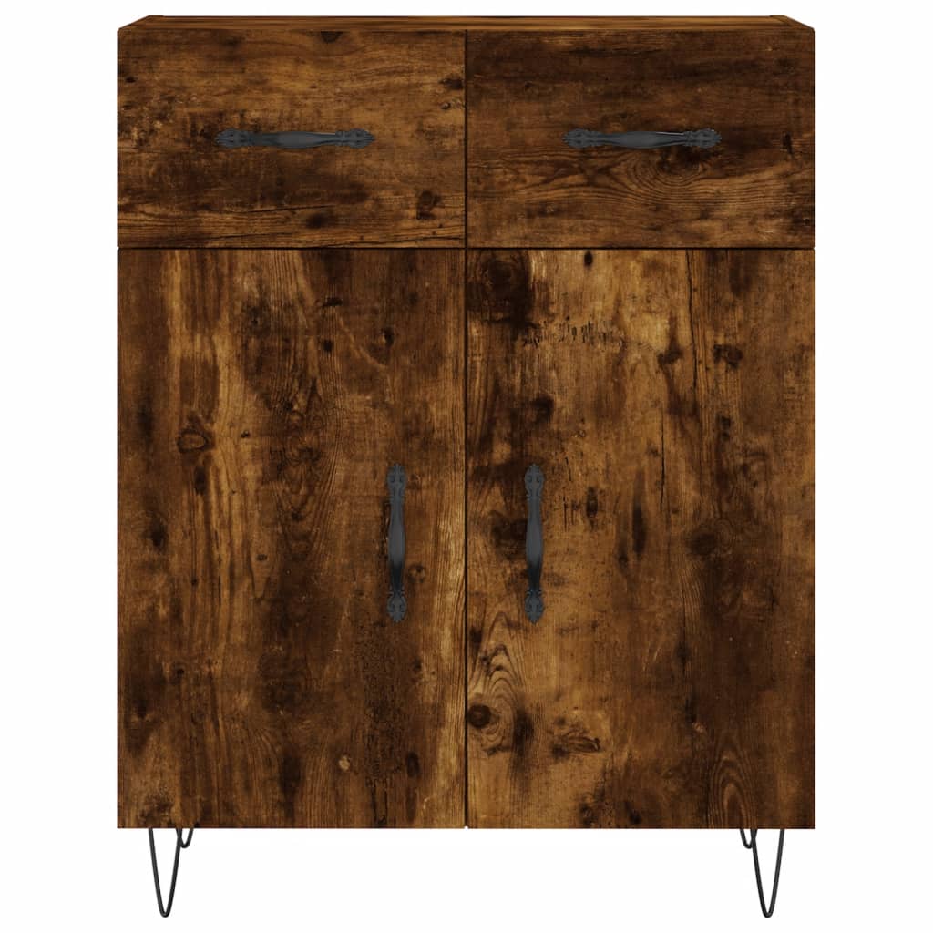 Skåp Rökfärgad Ek 69,5x34x180 cm