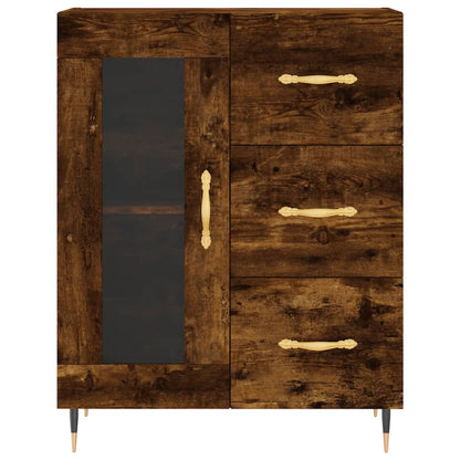 Skåp Rökfärgad Ek 69,5x34x180 cm