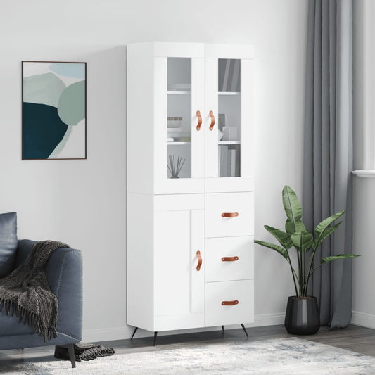 Skåp Vit 69,5x34x180 cm