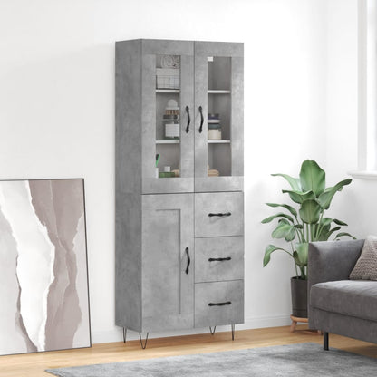 Skåp Betonggrå 69,5x34x180 cm