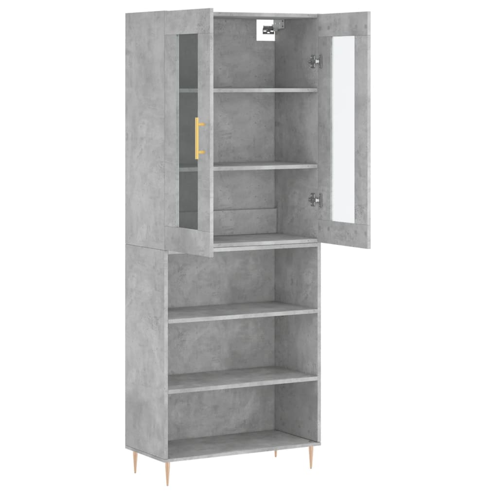 Skåp Betonggrå 69,5x34x180 cm