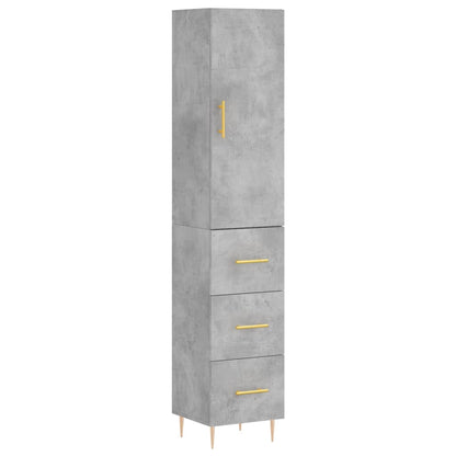 Skåp Betonggrå 34,5x34x180 cm