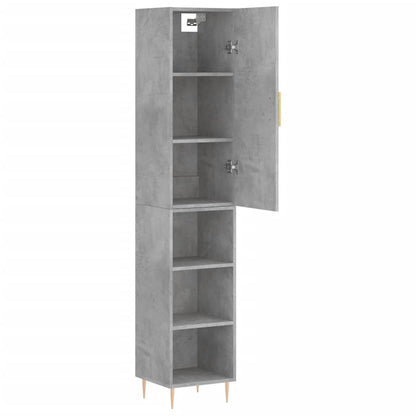 Skåp Betonggrå 34,5x34x180 cm