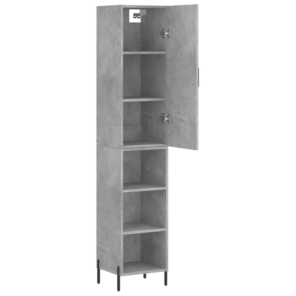 Skåp Betonggrå 34,5x34x180 cm