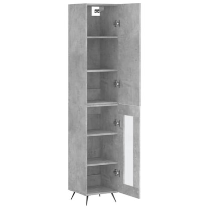 Skåp Betonggrå 34,5x34x180 cm