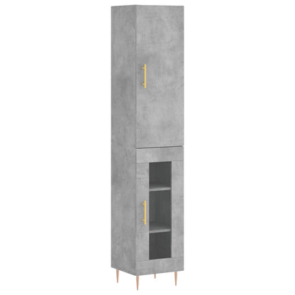Skåp Betonggrå 34,5x34x180 cm